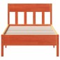 vidaXL Estructura cama con cabecero madera pino marrón cera 90x200 cm vidaXL Estructura cama con cabecero madera pino marrón cera 90x200 cm