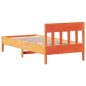 vidaXL Estructura cama con cabecero madera pino marrón cera 90x200 cm vidaXL Estructura cama con cabecero madera pino marrón cera 90x200 cm