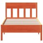 vidaXL Estructura cama con cabecero madera pino marrón cera 90x190 cm vidaXL Estructura cama con cabecero madera pino marrón cera 90x190 cm