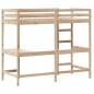 vidaXL Cama alta con escritorio madera maciza de pino 75x190 cm vidaXL Cama alta con escritorio madera maciza de pino 75x190 cm