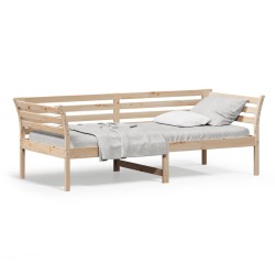 vidaXL Sofá cama de madera maciza de pino 100x200 cm