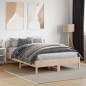 vidaXL Estructura de cama con cabecero madera maciza pino 140x190 cm vidaXL Estructura de cama con cabecero madera maciza pino 140x190 cm