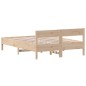 vidaXL Estructura de cama con cabecero madera maciza pino 140x190 cm vidaXL Estructura de cama con cabecero madera maciza pino 140x190 cm