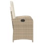 vidaXL Sillones reclinables de jardín con cojines beige 2 uds ratán PE vidaXL Sillones reclinables de jardín con cojines beige 2 uds ratán PE