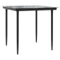 vidaXL Set de muebles jardín 5 pzas con cojines ratán sintético negro