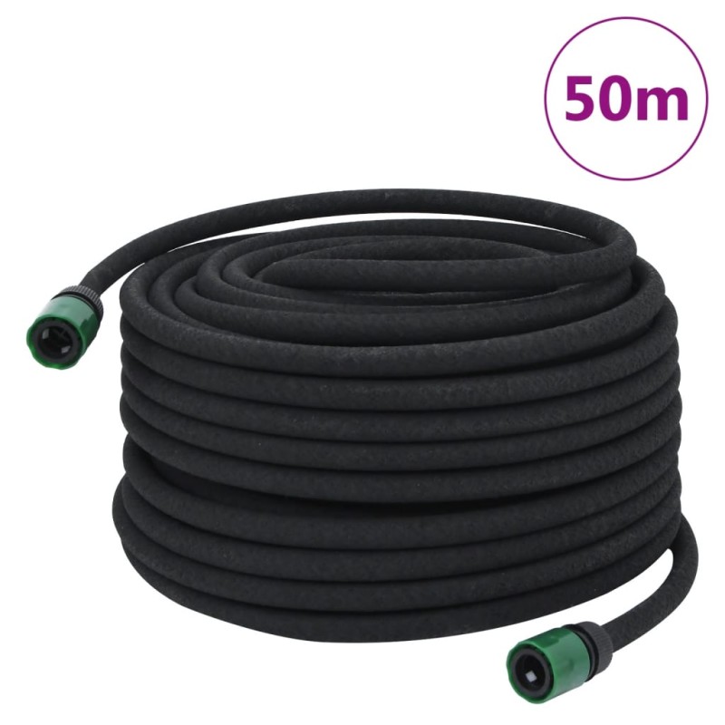 vidaXL Manguera porosa para jardín caucho negro 16 mm 50 m vidaXL Manguera porosa para jardín caucho negro 16 mm 50 m