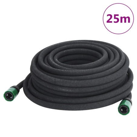 vidaXL Manguera porosa para jardín caucho negro 16 mm 25 m