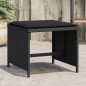 vidaXL Taburetes de jardín con cojines 4 uds ratán PE negro 41x41x36cm vidaXL Taburetes de jardín con cojines 4 uds ratán PE negro 41x41x36cm