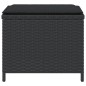 vidaXL Taburetes de jardín con cojines 4 uds ratán PE negro 41x41x36cm vidaXL Taburetes de jardín con cojines 4 uds ratán PE negro 41x41x36cm
