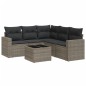 vidaXL Set de muebles de jardín 6 pzas y cojines ratán sintético gris