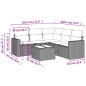 vidaXL Set de muebles de jardín 6 pzas y cojines ratán sintético gris