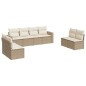 vidaXL Juego de sofás de jardín con cojines beige 8 pzas ratán PE vidaXL Juego de sofás de jardín con cojines beige 8 pzas ratán PE
