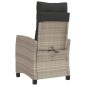 vidaXL Sillones reclinables de jardín con cojines gris 2 uds ratán PE vidaXL Sillones reclinables de jardín con cojines gris 2 uds ratán PE