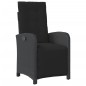 vidaXL Sillones reclinables jardín con reposapiés 2 uds ratán PE negro vidaXL Sillones reclinables jardín con reposapiés 2 uds ratán PE negro
