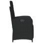 vidaXL Sillones reclinables jardín con reposapiés 2 uds ratán PE negro vidaXL Sillones reclinables jardín con reposapiés 2 uds ratán PE negro