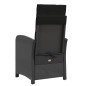vidaXL Sillones reclinables jardín con reposapiés 2 uds ratán PE negro vidaXL Sillones reclinables jardín con reposapiés 2 uds ratán PE negro