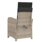 vidaXL Sillón reclinable jardín y reposapiés 2 uds ratán PE gris claro vidaXL Sillón reclinable jardín y reposapiés 2 uds ratán PE gris claro