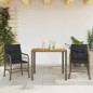 vidaXL Sillas y mesita de jardín con cojines 3 piezas ratán PE gris vidaXL Sillas y mesita de jardín con cojines 3 piezas ratán PE gris