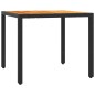 vidaXL Set de muebles jardín 5 pzas con cojines ratán sintético negro