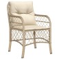 vidaXL Set comedor de jardín 7 pzas con cojines ratán sintético beige vidaXL Set comedor de jardín 7 pzas con cojines ratán sintético beige