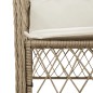 vidaXL Set comedor de jardín 7 pzas con cojines ratán sintético beige vidaXL Set comedor de jardín 7 pzas con cojines ratán sintético beige