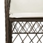 vidaXL Set comedor de jardín 5 piezas y cojines ratán sintético marrón