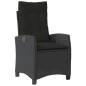 vidaXL Set de muebles jardín 5 pzas con cojines ratán sintético negro vidaXL Set de muebles jardín 5 pzas con cojines ratán sintético negro