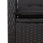 vidaXL Set de muebles jardín 5 pzas con cojines ratán sintético negro vidaXL Set de muebles jardín 5 pzas con cojines ratán sintético negro