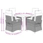 vidaXL Set de muebles jardín 5 pzas con cojines ratán sintético negro vidaXL Set de muebles jardín 5 pzas con cojines ratán sintético negro
