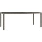 vidaXL Set comedor jardín 7 pzas y cojines ratán sintético gris vidaXL Set comedor jardín 7 pzas y cojines ratán sintético gris