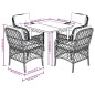 vidaXL Set de muebles jardín 5 pzas con cojines ratán sintético negro