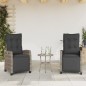 vidaXL Sillones reclinables jardín con reposapiés 2 uds ratán PE gris vidaXL Sillones reclinables jardín con reposapiés 2 uds ratán PE gris