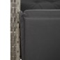 vidaXL Sillones reclinables jardín con reposapiés 2 uds ratán PE gris vidaXL Sillones reclinables jardín con reposapiés 2 uds ratán PE gris