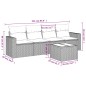 vidaXL Set de muebles de jardín 5 pzas y cojines ratán sintético negro vidaXL Set de muebles de jardín 5 pzas y cojines ratán sintético negro