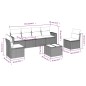 vidaXL Set de comedor de jardín 7 pzas y cojines ratán sintético negro vidaXL Set de comedor de jardín 7 pzas y cojines ratán sintético negro