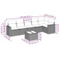 vidaXL Set de comedor de jardín 7 pzas y cojines ratán sintético negro vidaXL Set de comedor de jardín 7 pzas y cojines ratán sintético negro