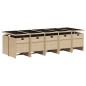 vidaXL Set comedor de jardín 11 pzas con cojines ratán sintético beige vidaXL Set comedor de jardín 11 pzas con cojines ratán sintético beige