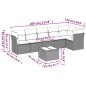 vidaXL Set de sofás de jardín 7 piezas con cojines ratán PE gris vidaXL Set de sofás de jardín 7 piezas con cojines ratán PE gris