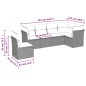 vidaXL Set sofás de jardín 6 piezas y cojines ratán sintético marrón vidaXL Set sofás de jardín 6 piezas y cojines ratán sintético marrón