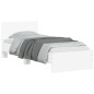 vidaXL Estructura de cama con cabecero y luces LED blanco 75x190 cm vidaXL Estructura de cama con cabecero y luces LED blanco 75x190 cm