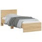 vidaXL Estructura de cama cabecero luces LED roble Sonoma 75x190 cm vidaXL Estructura de cama cabecero luces LED roble Sonoma 75x190 cm