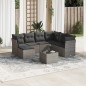 vidaXL Set de sofás de jardín 8 pzas y cojines ratán sintético gris vidaXL Set de sofás de jardín 8 pzas y cojines ratán sintético gris