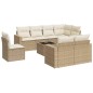 vidaXL Set de sofás de jardín 9 pzas con cojines ratán sintético beige vidaXL Set de sofás de jardín 9 pzas con cojines ratán sintético beige