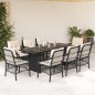 vidaXL Set de comedor de jardín 9 pzas y cojines ratán sintético negro vidaXL Set de comedor de jardín 9 pzas y cojines ratán sintético negro