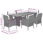 vidaXL Set de comedor de jardín 7 pzas y cojines ratán sintético negro vidaXL Set de comedor de jardín 7 pzas y cojines ratán sintético negro