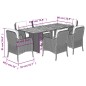 vidaXL Set de comedor de jardín 7 pzas y cojines ratán sintético negro vidaXL Set de comedor de jardín 7 pzas y cojines ratán sintético negro