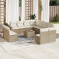 vidaXL Set de sofás de jardín 12 pzas y cojines ratán sintético marrón vidaXL Set de sofás de jardín 12 pzas y cojines ratán sintético marrón