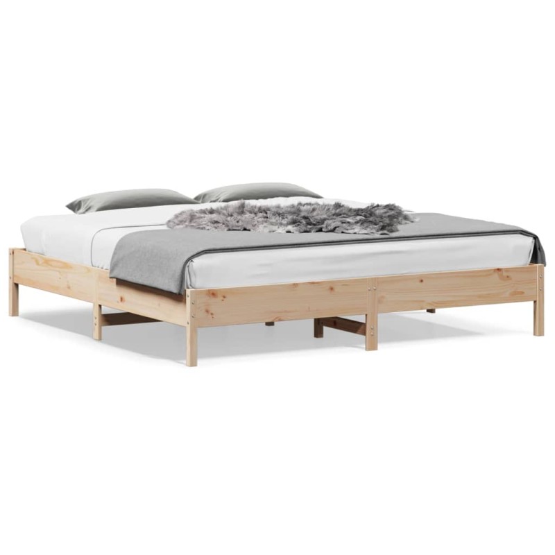 vidaXL Estructura de cama de madera maciza de pino 200x200 cm vidaXL Estructura de cama de madera maciza de pino 200x200 cm