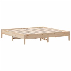 vidaXL Estructura de cama de madera maciza de pino 200x200 cm