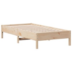 vidaXL Estructura de cama madera maciza de pino 75x190 cm